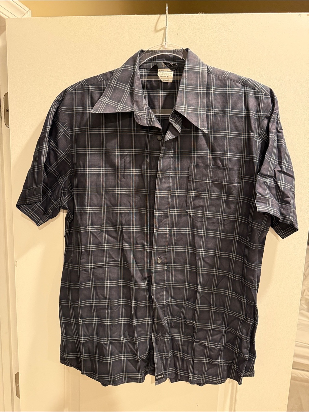 Diesel Navy Plaid Short-Sleeve Button-Down Shirt
